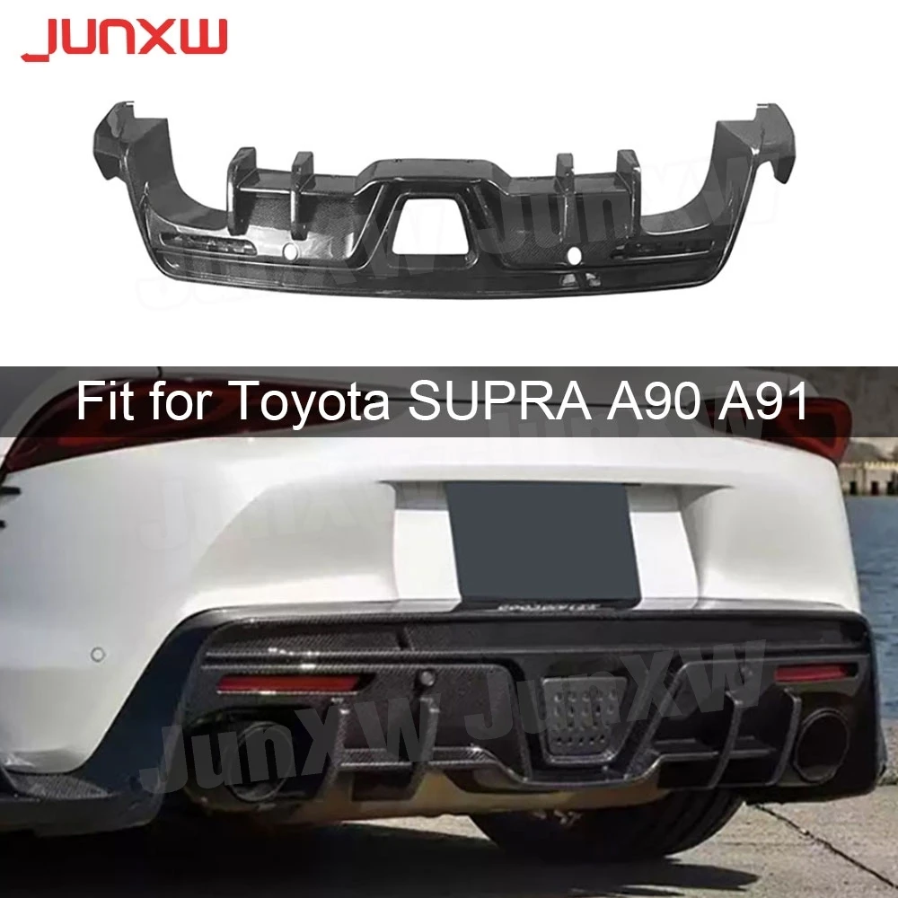 

Carbon Fiber Rear Bumper Lip Diffures With LED for Toyota Supra A90 A91 2019-2024 FRP Rear Lip Spoiler Body Kits Car Accessories