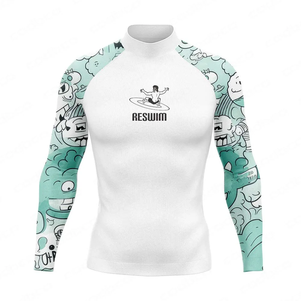 Rash guard da uomo nuoto Surf Diving costume da bagno 2024 camicie da Surf a maniche lunghe UPF 50 t-shirt costumi da bagno abbigliamento sportivo