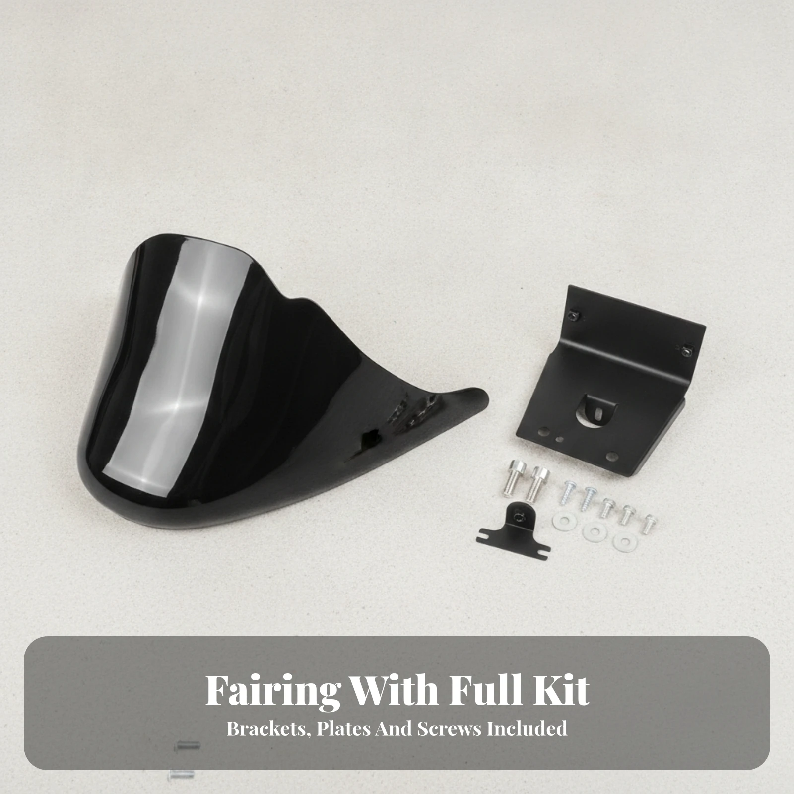 Motorcycle Engine Spoiler with Mounting Brackets Sporty Front Spoiler with Mounting Hardware Fairing Cover High-Impact Air