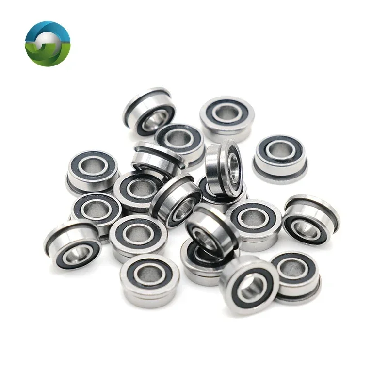 10PC F684RS Flange Bearing 4x9x4 mm Double Sealed Miniature Flanged MF684RS Ball Bearings MF684 2RS RS