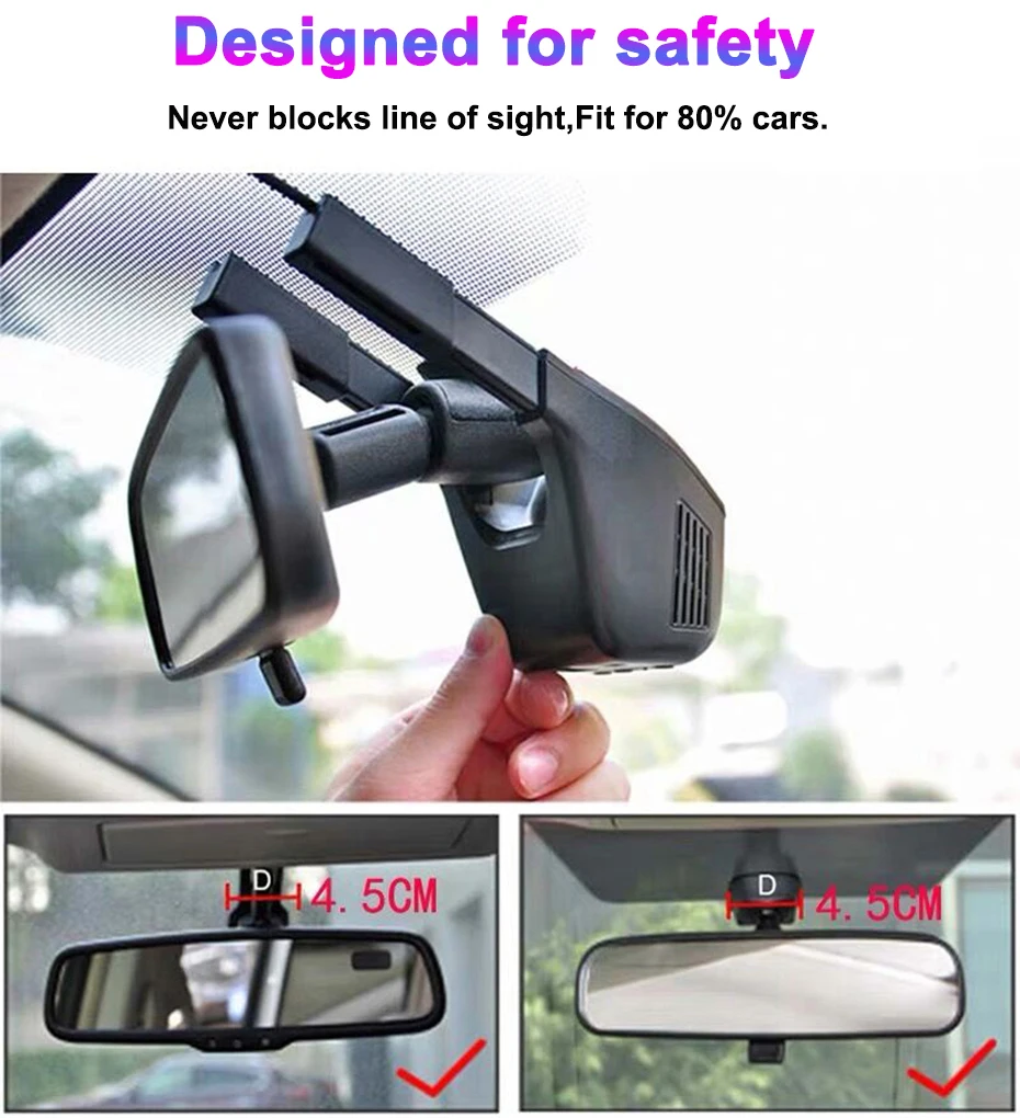 Customized 4K HD 2160P Plug and play Dash Cam ForHonda Toyota  Hyundai  Volkswagen KIA Front and Rear WIFI Car Dvr Dashcam