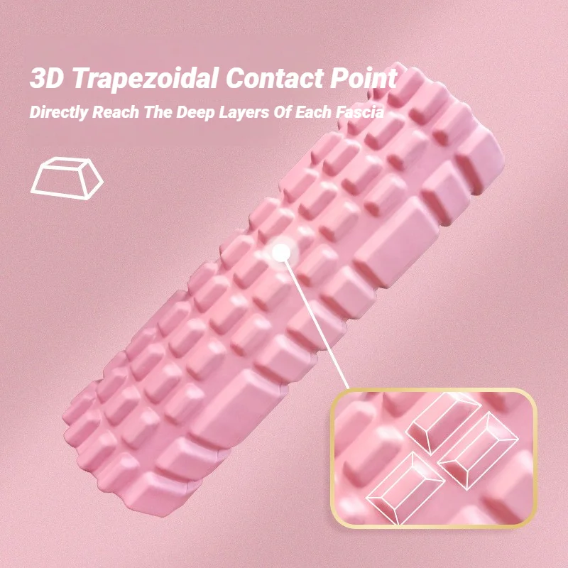 Yoga Column Foam Axis Massage Roller Muscle Back Massagethe Grid Training Hollow Roller - Fitness For Relaxation & Exercise Supp