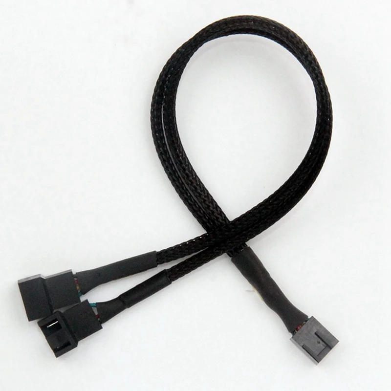 สายแยกพัดลม PWM 6ชิ้น2Way 4Pin ปลอกต่อสายไฟ1To2ตัวแปลงสำหรับเมนบอร์ดคอมพิวเตอร์คอมพิวเตอร์ CPU