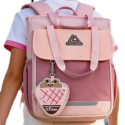 Children's Dual-use Schoolbag Boys Girls Elementary School Multi-functional Anti-waterproof Shoulder Bag Handheld Tutor Bag SAC view 2