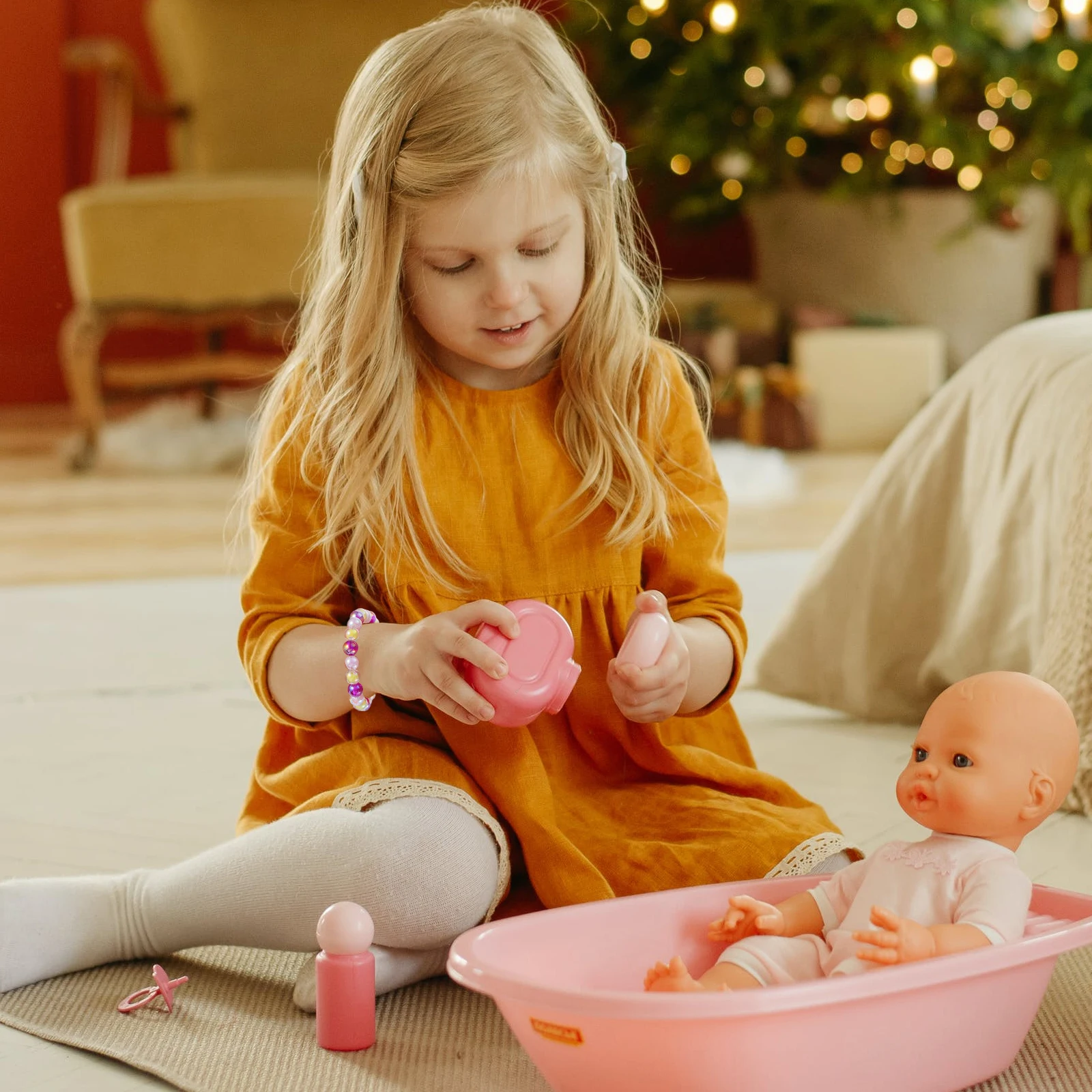 6 szt. Bransoletki z koralikami jednorożec dla dziewczynek, akrylowa biżuteria dla maluchów, kolorowe upominki na przyjęcie urodzinowe, zabawka do zabawy w udawanie, akcesoria