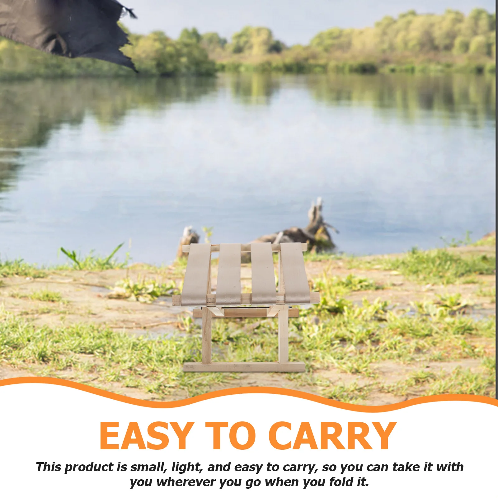 เก้าอี้พับได้แบบพกพา เก้าอี้ไม้ไนลอนขนาดเล็ก สำหรับกิจกรรมกลางแจ้ง ตกปลา ปิกนิก เบา พับเก็บได้ เก้าอี้แคมป์ปิ้ง