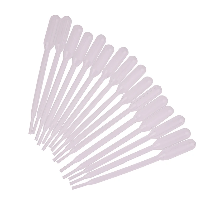 New 100Pcs 0.5ML Plastic Disposable Pipettes Squeeze Transfer Pipettes Dropper For Silicone Mold UV Epoxy Resin Jewelry Making