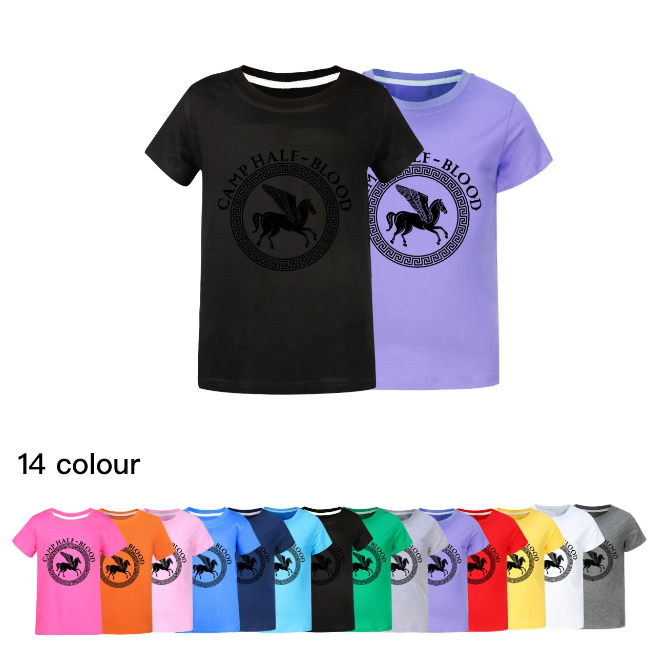 BoysGirls camp half blood T-shirts for Girls Summer Short Sleeve Clothes Kids Cartoon Tshirt  Costume Children Birthday Tops4221