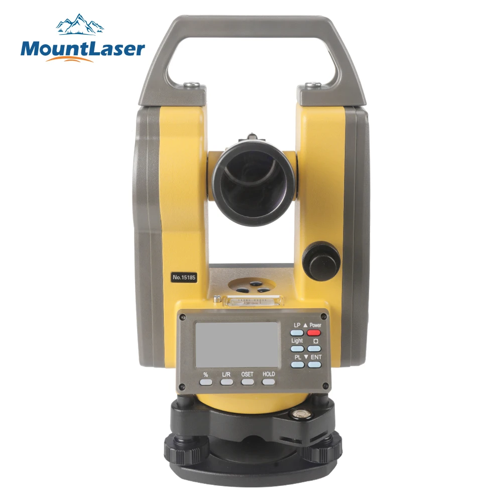 MET-Y02 Electronic Theodolite With Single Bottom Laser Plummet, Red Beam Digital Theodolite For Vertical Level Angle Measuring