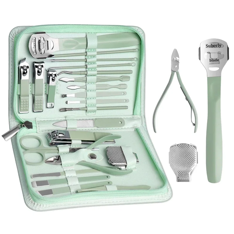 Set Manicure 22 o 12 in 1 set tagliaunghie, tagliaunghie per unghie e unghie dei piedi, strumenti per Manicure, strumenti per pedicure, Sui