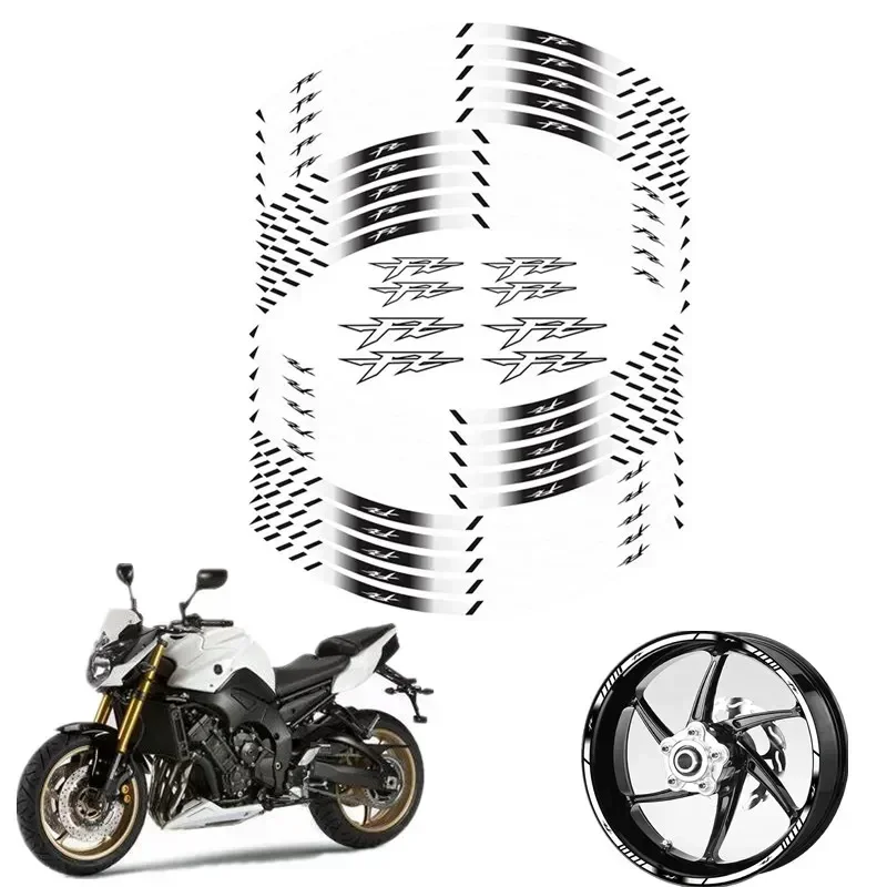 For YAMAHA FZ1 FZ6 N/S FZ8 FZ25 FZ6 FZ150 FZ350 FZ400 FZ7 FZ750 FZ8 Moto Parts Contour Wheel Decoration Decal Sticker - A