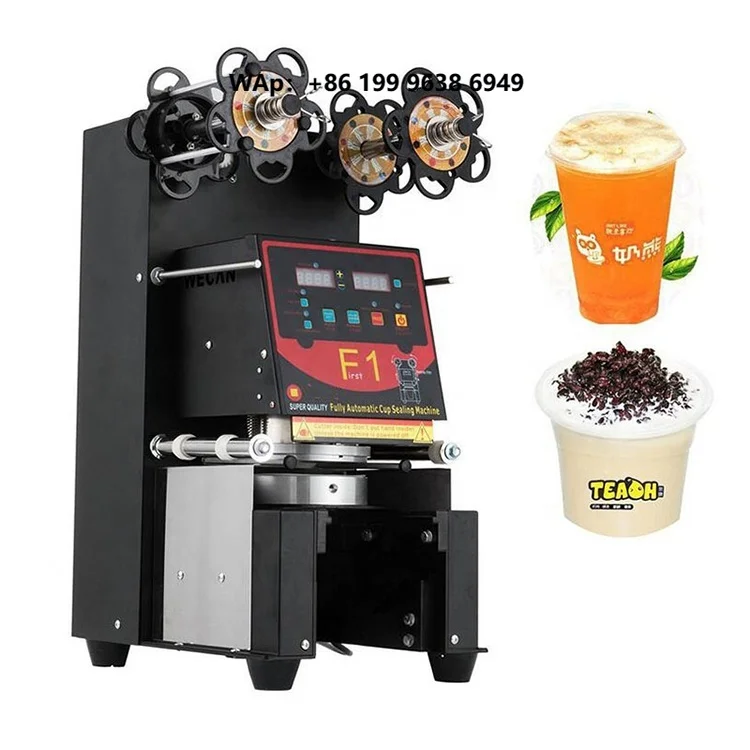 Professional Plastic Cup Filling and Sealing Machine Smoothie 98Mm Boba Juice Cup Sealer Cup Sealing Machine Automatic