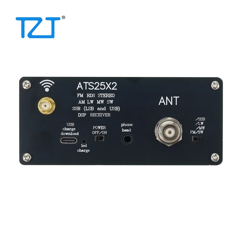 Радиоприемник TZT ATS25X2, FM RDS, AM, LW, MW, SW, SSD, с антенной Wi-Fi, цветной сенсорный экран 2,4 дюйма