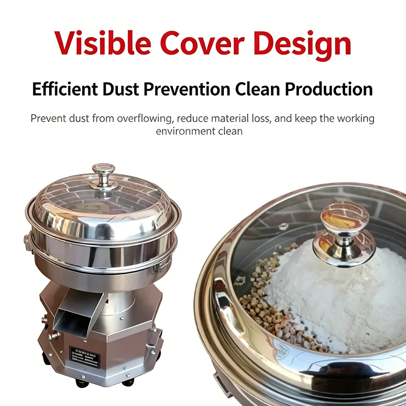 30 C ibrating Siee hine Stainless Steel Powder Sifter Grinder For Herbs Wood Food