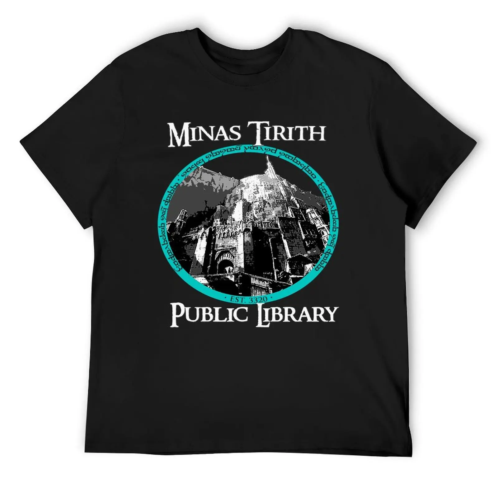 MINAS TIRITH PUBLIC LIBRARY T-Shirt vintage anime shirt rapper graphic tees oversized t shirt T-shirts for men cotton