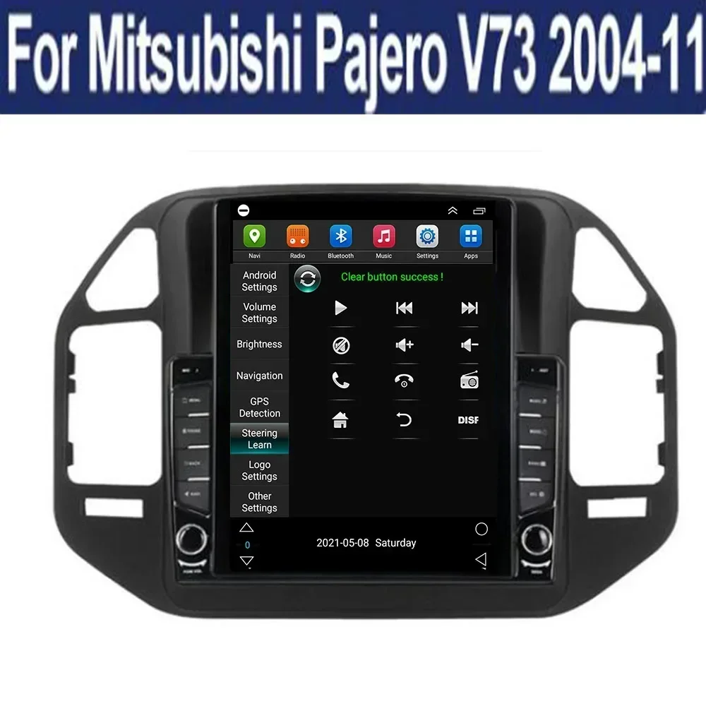 สําหรับTeslaสไตล์ 2 Din Android 13 รถวิทยุสําหรับMitsubishi Pajero V60 V68 V73 2004-2011 เครื่องเล่นวิดีโอมัลติมีเดียGPSสเตอริโอกล้อง