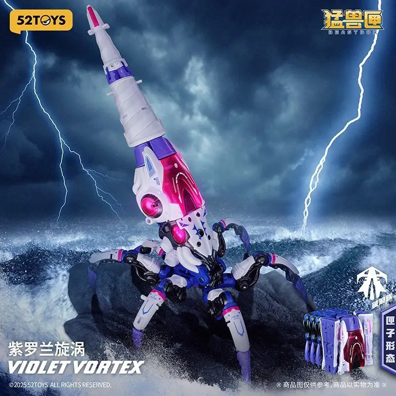 Novo 52 brinquedos besta caixa BB-52VV violeta vórtice deformação robô convertendo em mecha e cubo figura de ação brinquedos colecionáveis presente