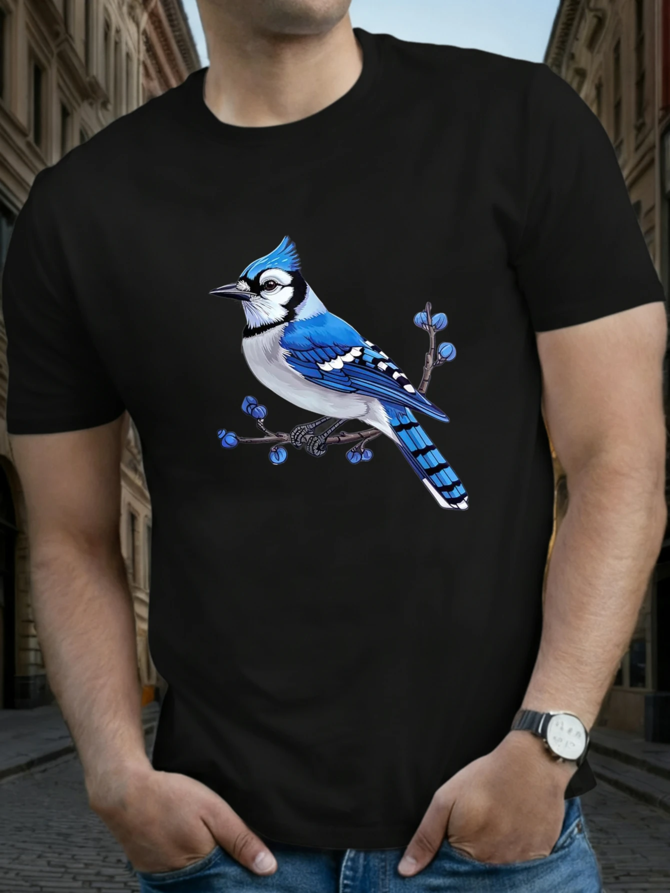 T-shirt en coton décontracté toutes saisons JOOCAR L Homme Le Mythe Papou La Legende, col rond, extensible, respirant, manches courtes, imprimé lettres tendance, streetwear, choix idéal pour les fêtes