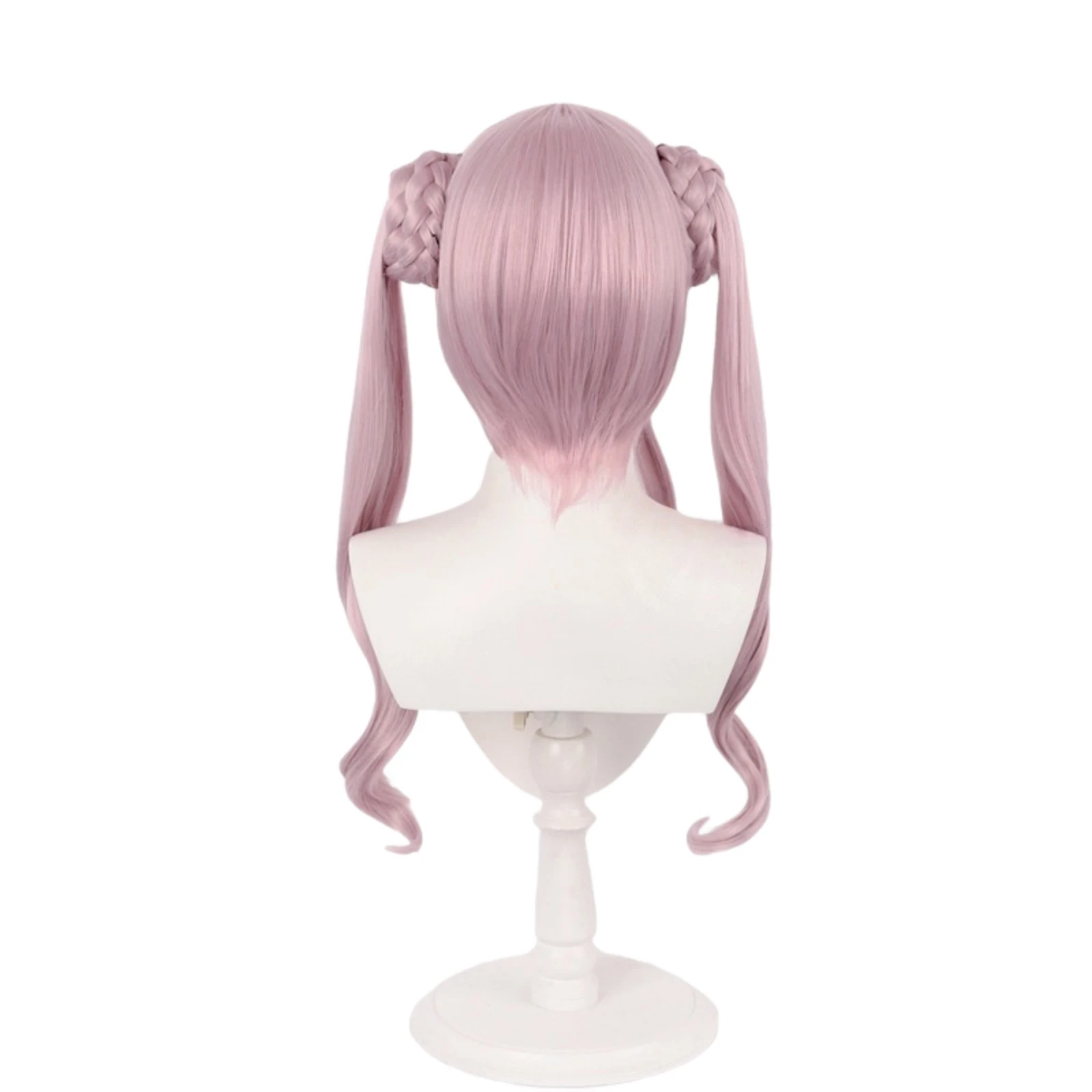 طويل مستقيم وردي فاتح بيروكات صناعية مع الانفجارات Tsukumo كاكو تأثيري ذيل حصان كليب شعر مستعار رقيق للحزب اليومي