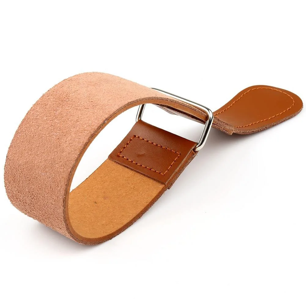 New Genuine Leather Strop Strap Belt Barber Straight Razor Folding Knife Knives Sharpening Shave Sharpener Sharpening Shave Tool