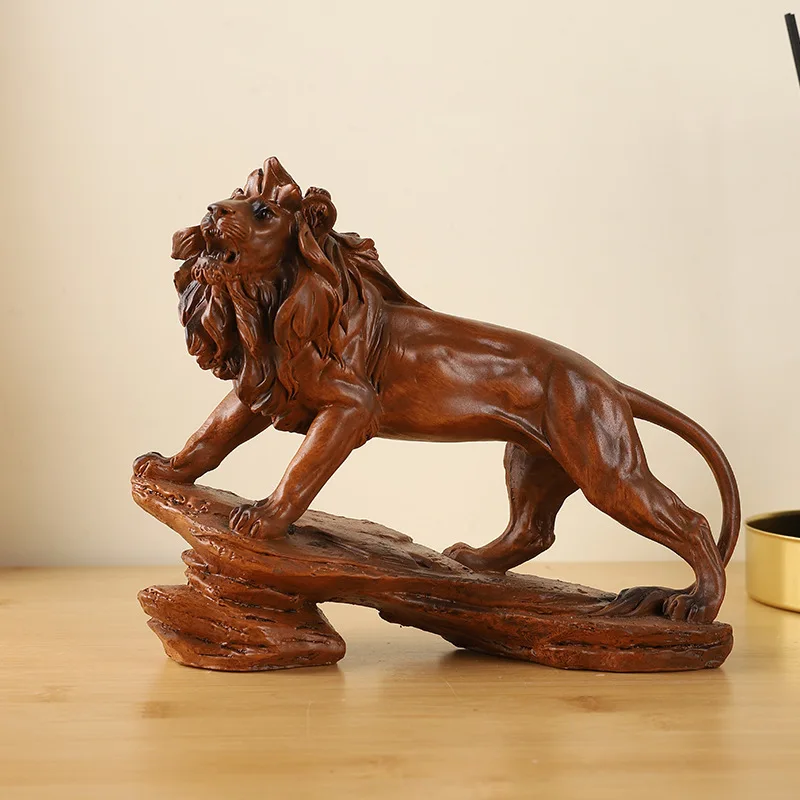 

European Style Lion Leopard Animal Ornaments For Home, Office, Desktop, And Cabinet Decoration, Resin Handicrafts