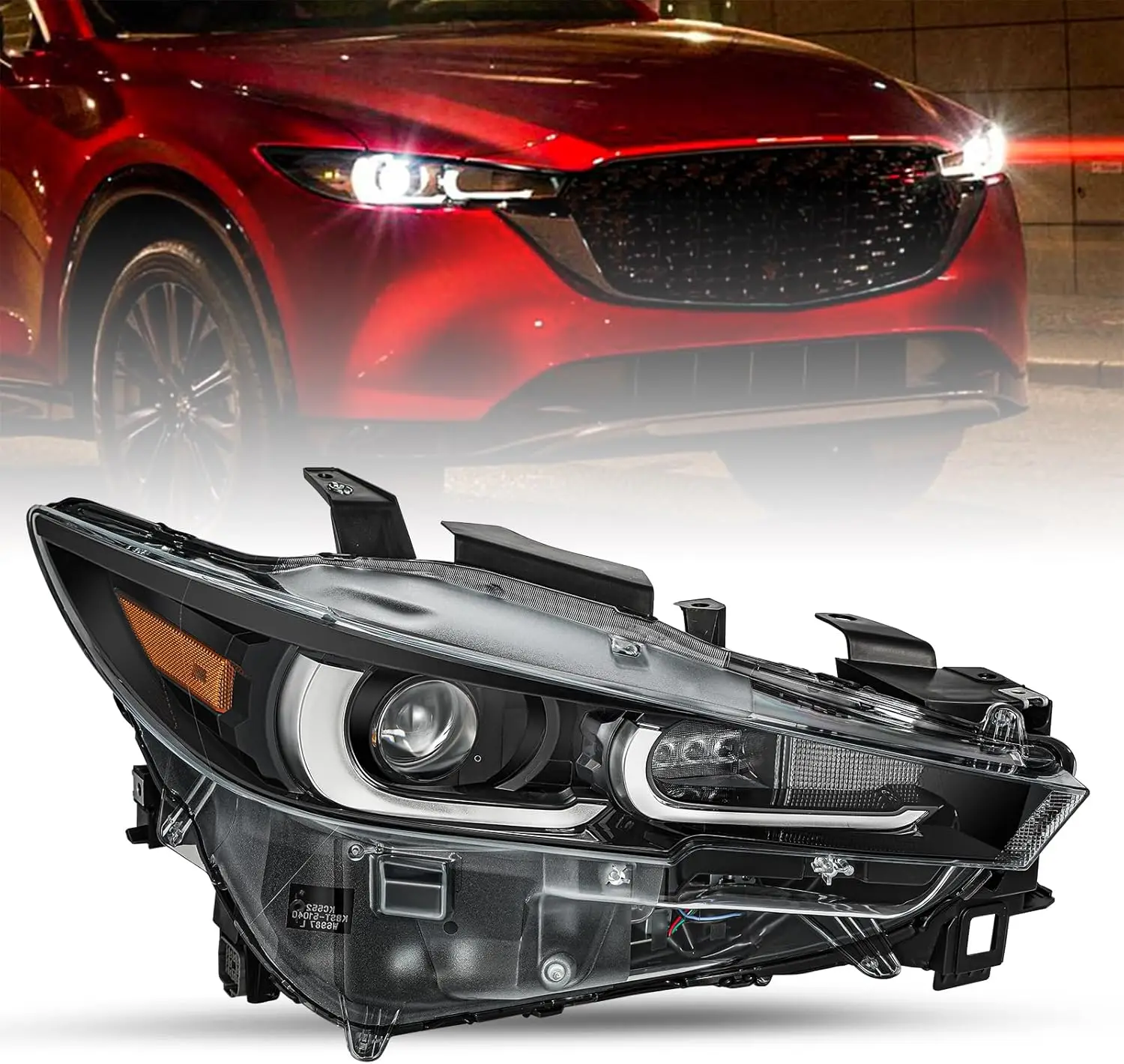 

Светодиодные фары в сборе для Mazda CX-5 CX5 2022 2023 2024, замена передней фары CX 5, правая фары со стороны пассажира, фары