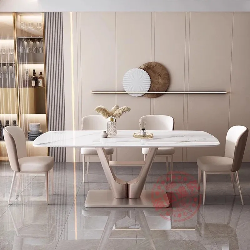 

Elegant Ceramic and Marble Dining Table Set with Designer Chairs - Oval and Round Options for Kitchen and Cafe