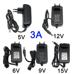 AC 110-240V DC EU US Pulg Power Adapter 12V 9V 5V 6V 15V 3A Power Charger Adaptor Supply For LED Light Strip 5.5 mm x 2.1 mm