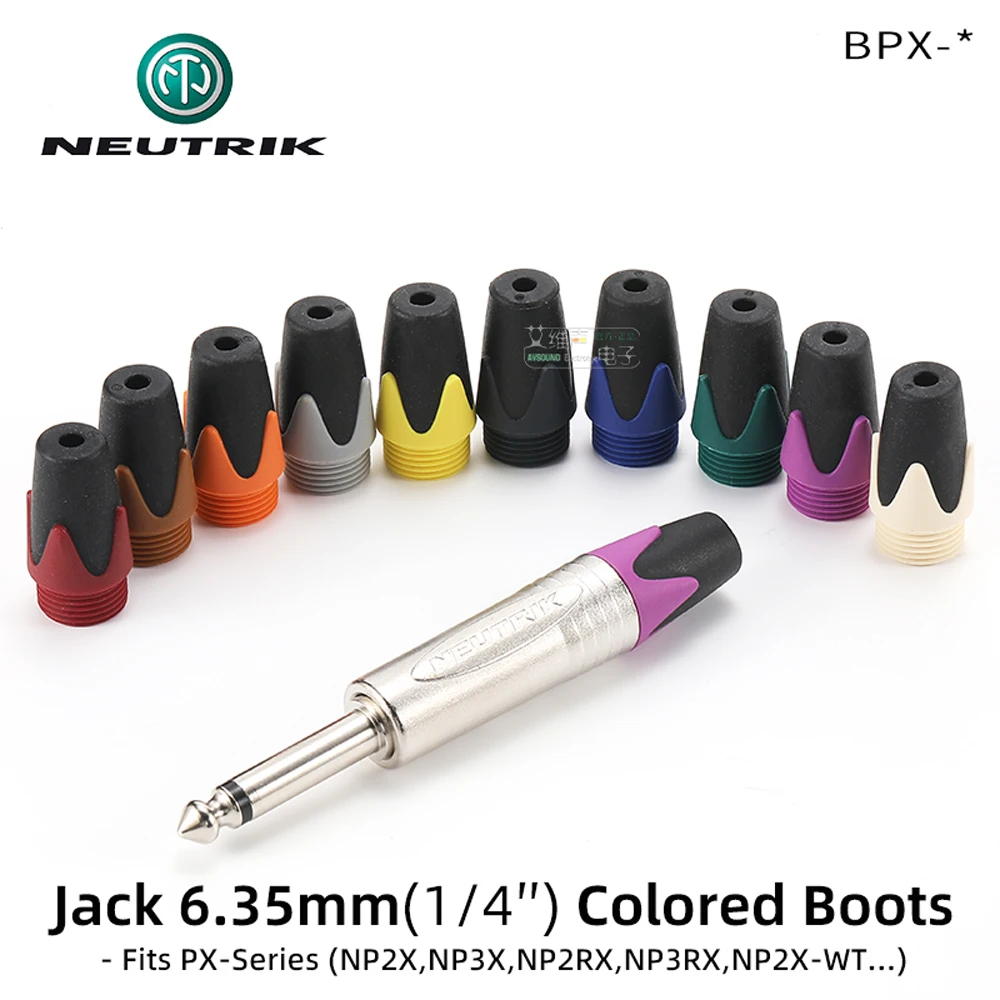 Neutrik BPX Colored Boots Jack 6.35mm Cable Connector Plug Cover Cap for NP2X-B NP3X-B 1/4″ DIY Guitar Snakes Mixer Cable Repair