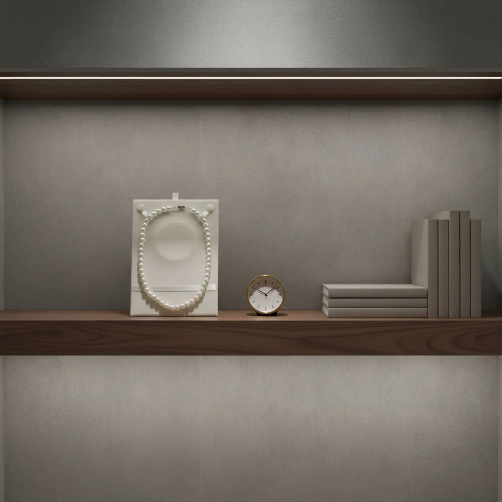 

Plush Necklace Display Board Elegant Presentation Necklace Display Board Black Plush Chain Holder for Countertop, Craft Fair