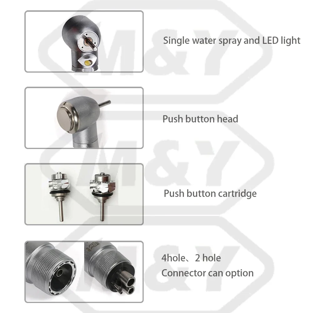 de ntal High and Low Speed Air Turbine denti stry Handpiece Kits 1pc Pana Max1 Led Light Handpiece+FX Contra Angle Straight Moto