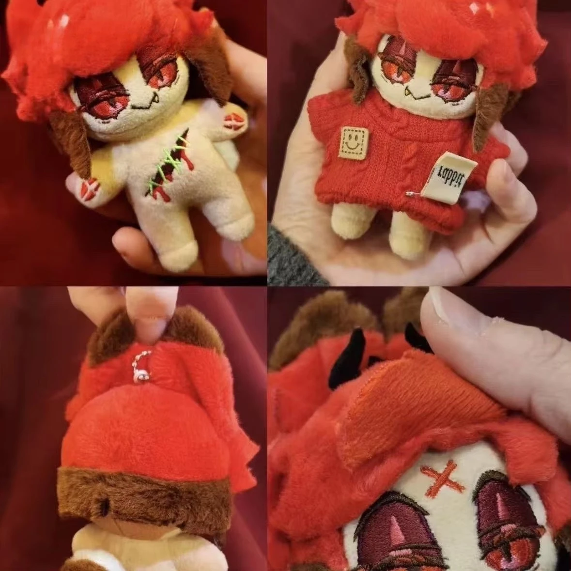 Peluche de 10 cm con atributos  anime, lindo, mini, cuerpo normal, colgante, cosplay, original,  algodón, juguete, regalo