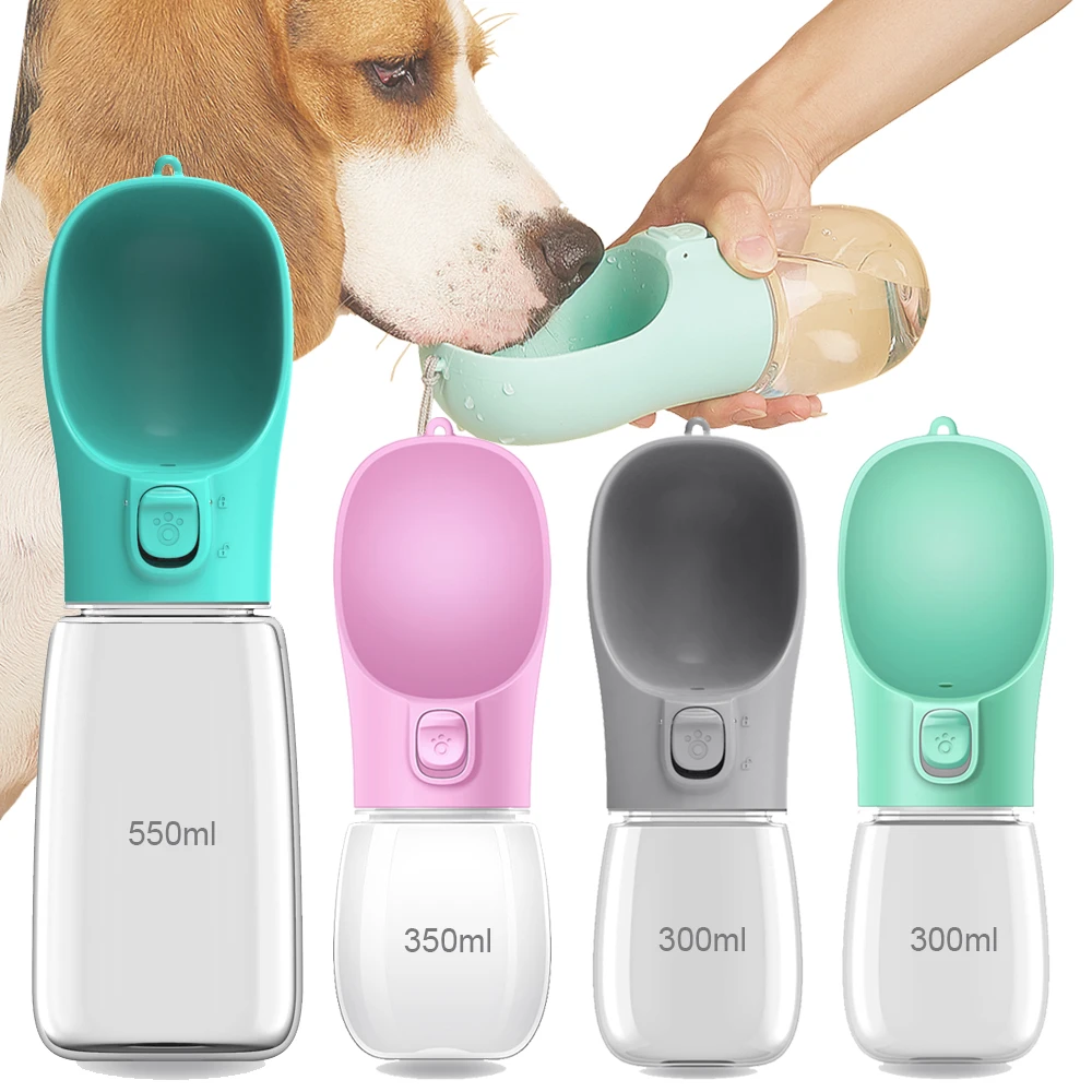 Botella de agua para perros y gatos, comedero de agua para mascotas, tazones para viajes al aire libre, contenedor para beber a prueba de fugas para cachorros, Pug, Chihuahua, Labrador