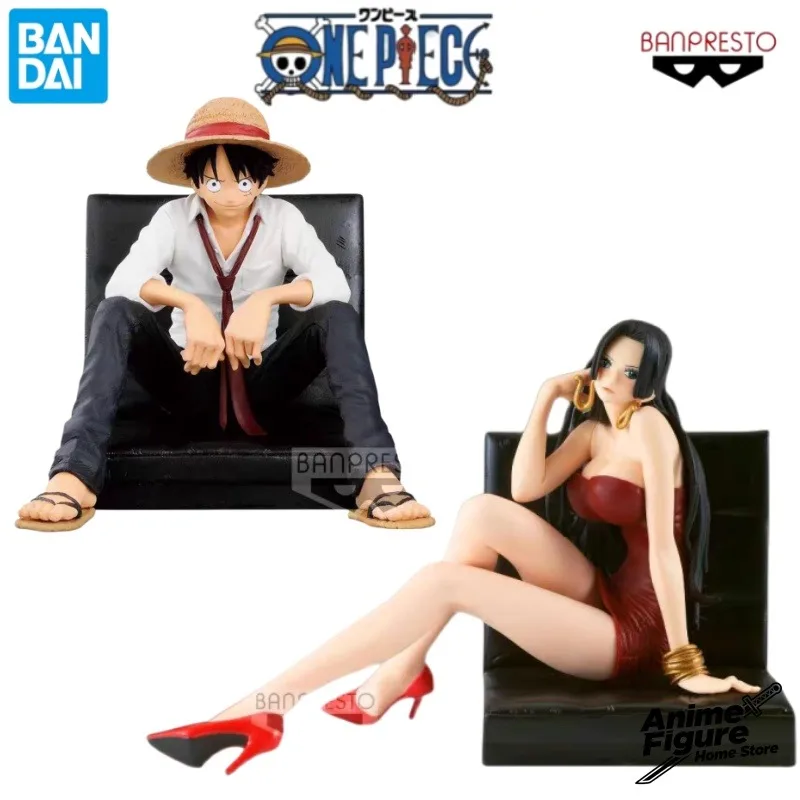 

100%Original in Stock Bandai Banpresto One Piece Luffy Boa Hancock Sitting Posture Anime Character Toy Model OrnamentsCollection