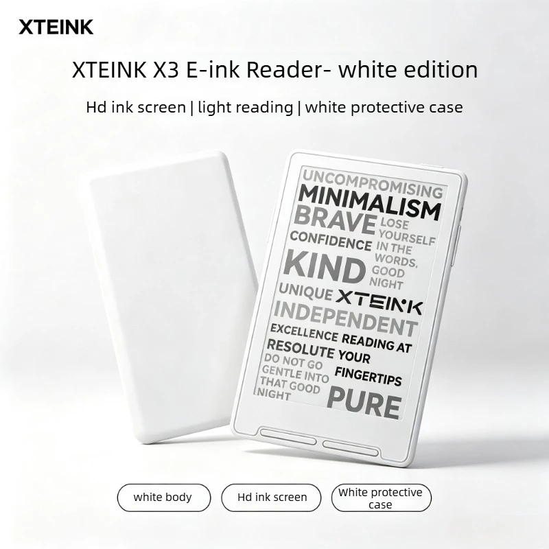 XTEINK X3 E-ink Reader Global Version with Magnetic Protective Shell White Set 3.7 Multi Language Portable No Region Lock E-Book