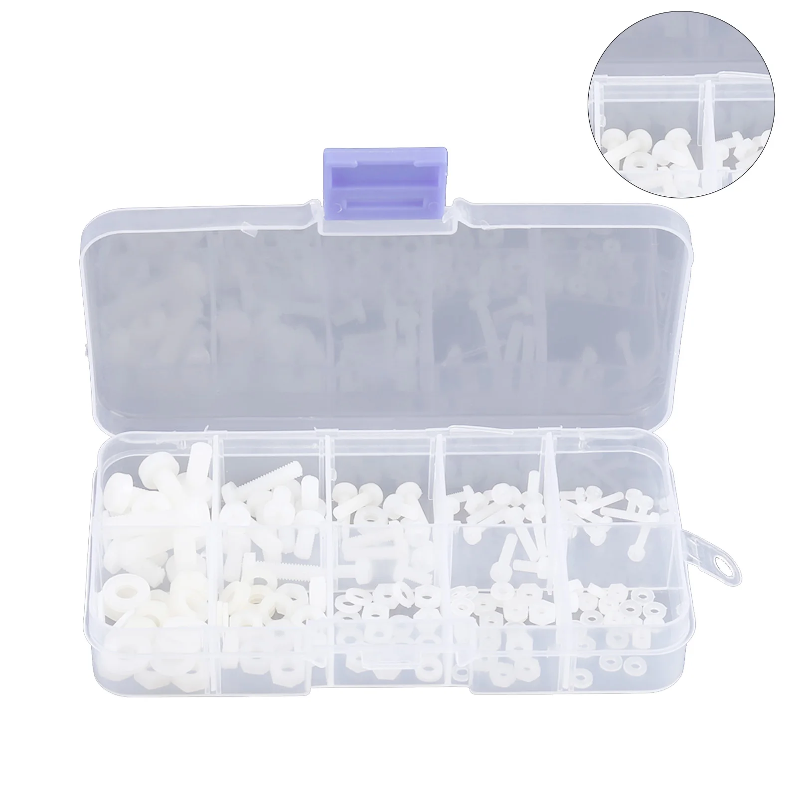 150Pcs M2, M2.5, M3, M4, M5 Screws, Bolts, Nuts, Washers Boxed Assortment Sets Bolts, Nuts, Washers Fastener Sets Screws