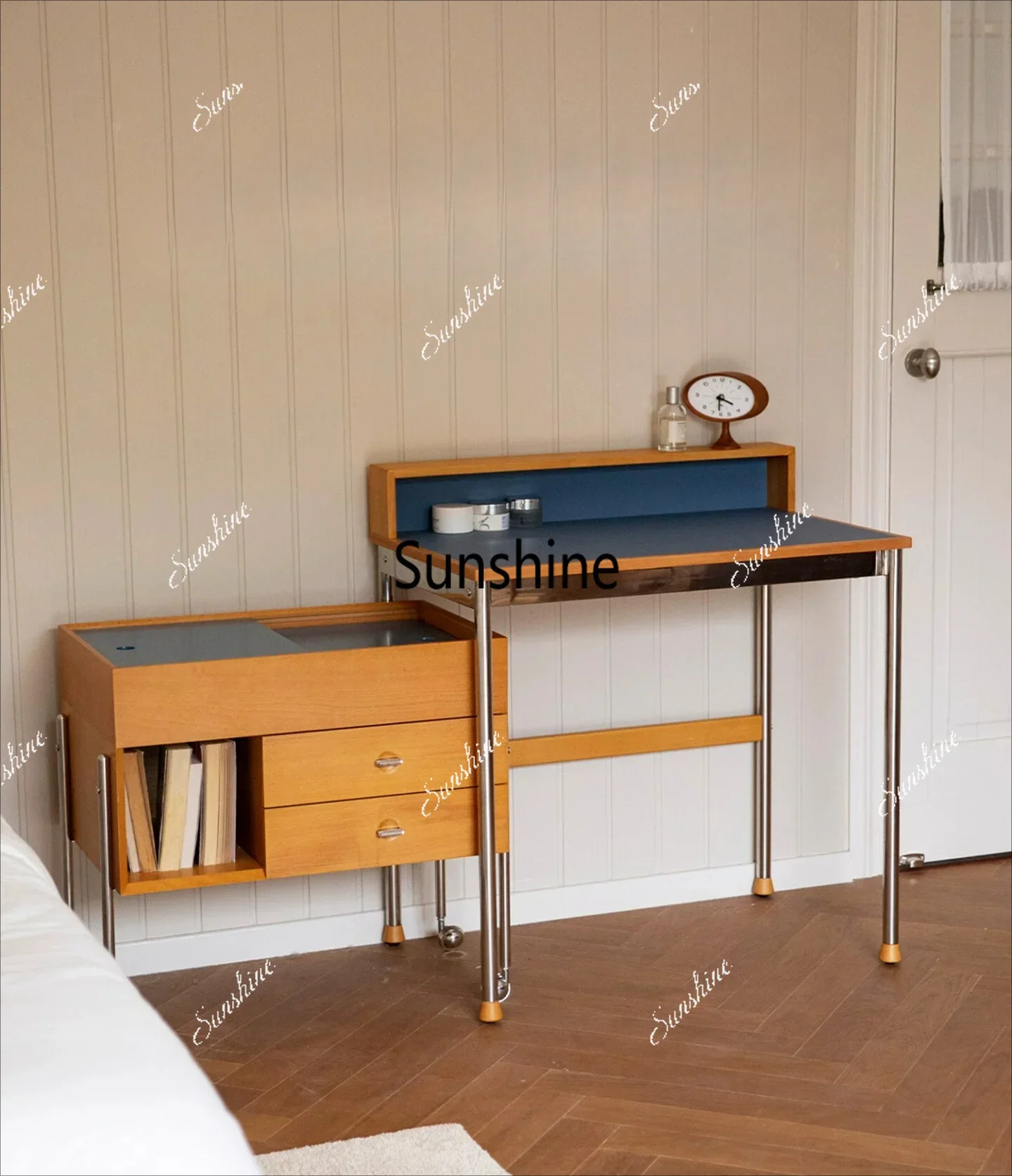 Bedroom removable corner small storage solid wood makeup tableT*