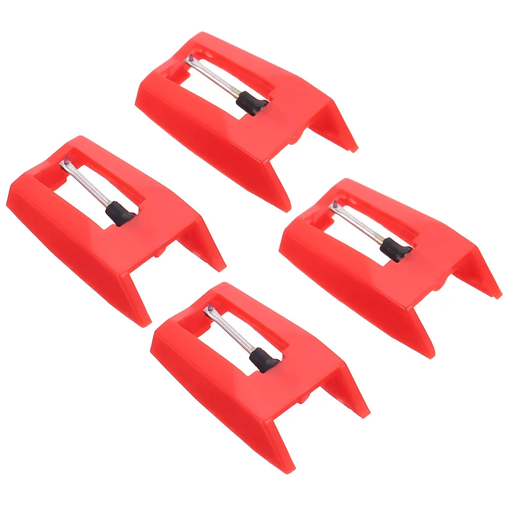 

4Pcs Easy Install Record Player Stylus Plastic and Aluminum Material Long Playing Needle Record Player Pickup