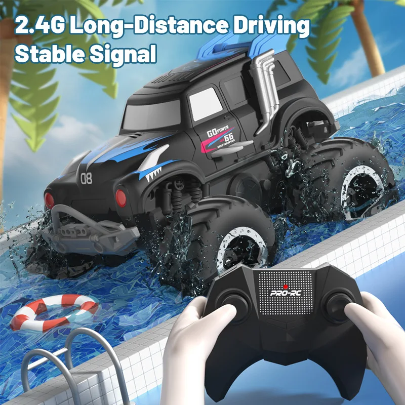 Selling New Jjrc Amphibious Four-Wheel Drive Climbing Remote Control Car Two-Sided Driving Children'S Toy Stunt Car Birthday Gif