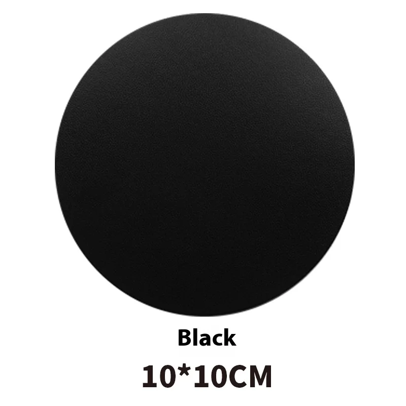 جولة قاعدة أكواب للمشروبات من الجلد الصناعي ، حصيرة أكواب مقاومة للحرارة ، وسادة أدوات مائدة ، حصيرة ثلاثية العجلات ، إكسسوارات ، ٦ * * #5