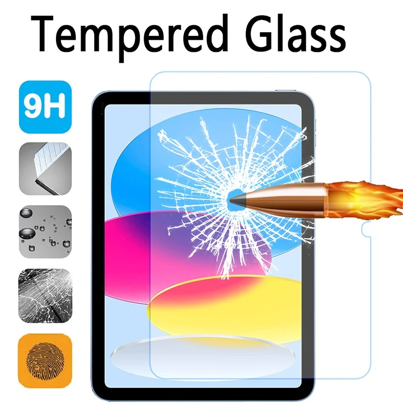 Tempered Glass For iPad 10 9 8 7 Air 5 4 3 Pro 11 12.9 2020 2022 Screen Protector iPad 10.2 9th 8th 7th Mini 6 Tablet Glass Film