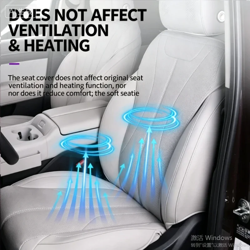 For GWM Tank 400 Hi4-T/Hi4-Z 2023-2026 Five-seater car seat cushion all seasons breathable anti-stain Seat Cover Protective Pad