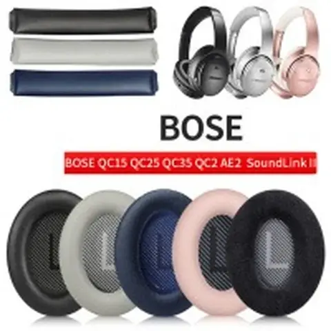 1 par de almohadillas para BOSE QC35 para QuietComfort 35 y 35 II, auriculares de repuesto, auriculares para juegos de espuma viscoelástica