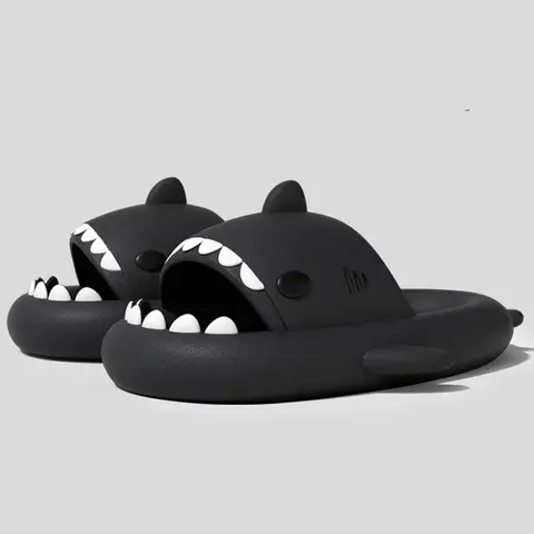 Eyriphy New Design Women Shark Slippers Men Cute Flat Sandals Fashion Cozy Casual Beach Sandals Lovers Home Lovely Bathroom Shoe