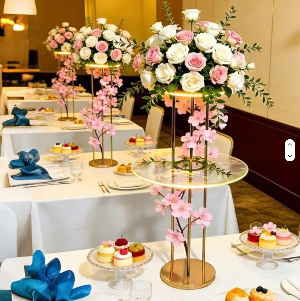 4-10pcs 60-114cm Flower Stand Dessert Table Wedding Party Birthday Event Centerpiece Display Acrylic Festive Style Home Decor