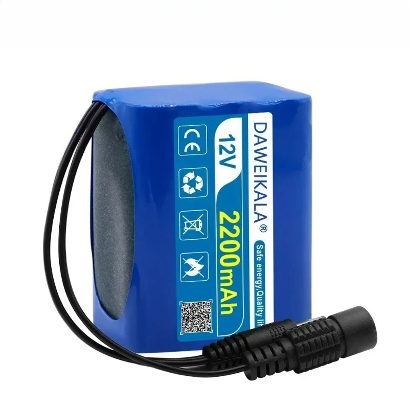 12V Rechargeable Battery 12V 2200mAh 18650  Lithium Battery Pack Real Capacity DC 12.6V  CCTV Cam Monitor  Charger