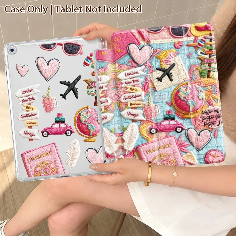 Tri-fold Multi-angle Stand Case for iPad 7/8/9/11, iPad 11(A16), Pro 11, Air 4/5 10.9, Mini 6/7, Pro 9.7/10.5, Air 1/2, Air 8/11