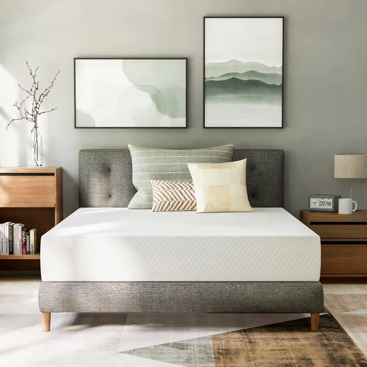 

Матрас из пены с эффектом памяти, 10 дюймов, с охлаждающим гелем, средней жесткости, дышащий, с функцией снятия давления, сертифицирован CertiPUR-US, матрас-в-коробке