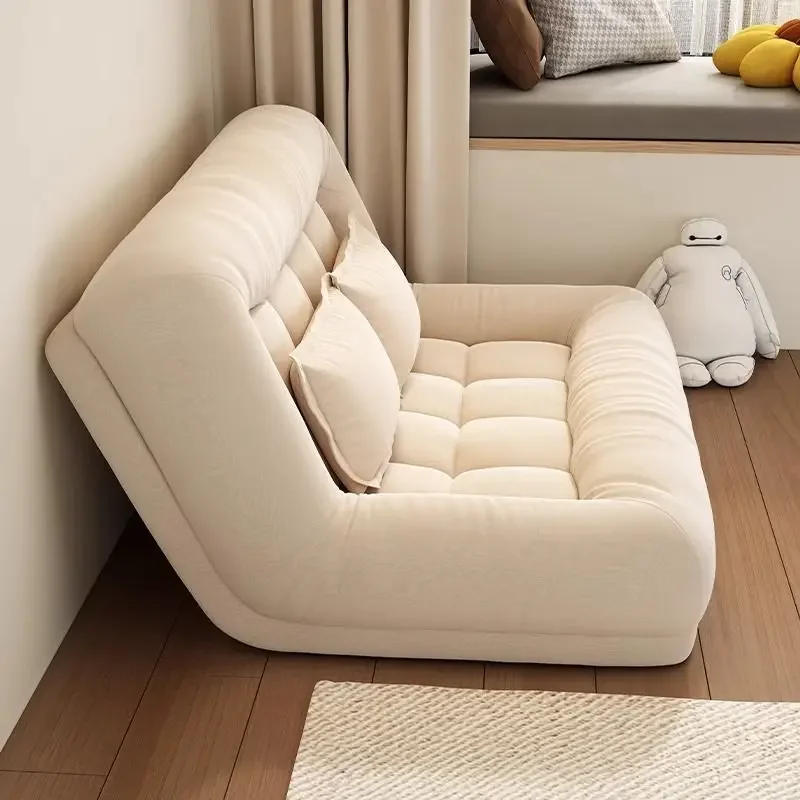 Small-sized fabric sofa bed living room 2023 new bedroom lazy sofa apartment rental room folding double chair