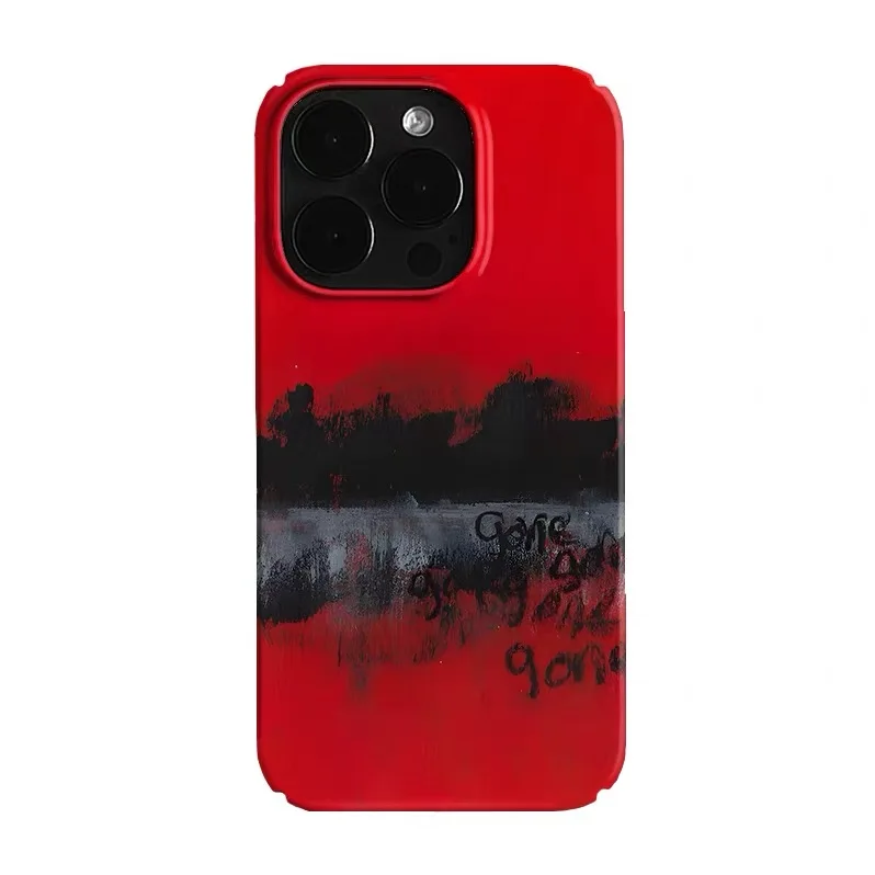 

Red Retro English Graffiti Phone Case for IPHONE 17 Air 16E 15 PROMAX 14 Plus 13 12 MINI 11 PRO 16Plus XR XS Acrylic Phone Cover